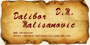 Dalibor Mališanović vizit kartica